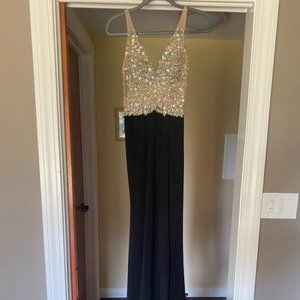 Black Jersey Formal Gown
